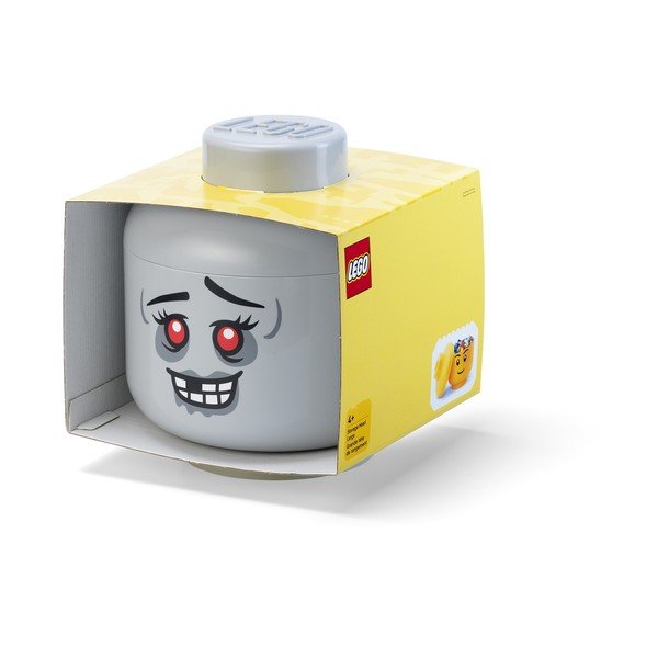 Szürke műanyag gyerek tárolódoboz ø 24x27 cm Head Zombie L – LEGO®-image-2