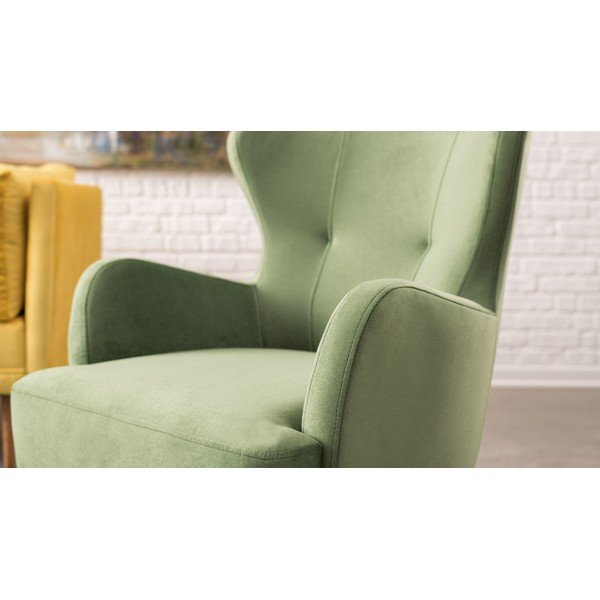 Jane zöld füles fotel - Balcab Home-image-1
