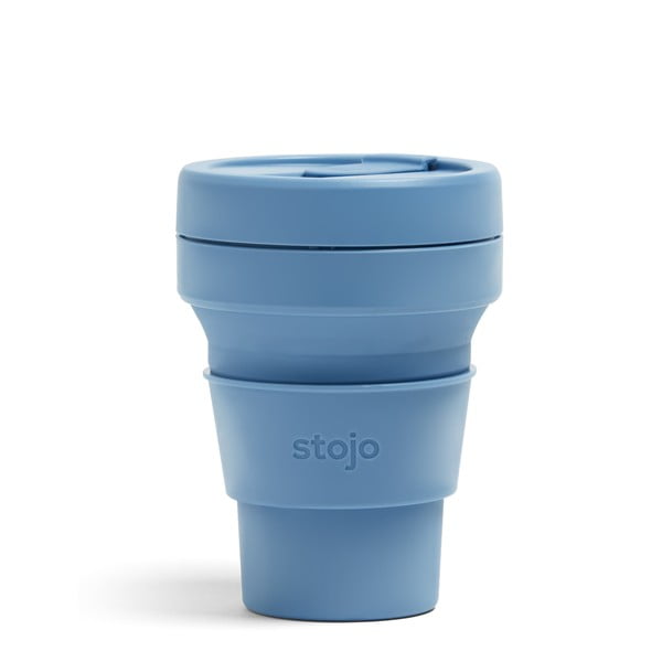 Pocket Cup Steel kék összecsukható utazópohár, 355 ml - Stojo