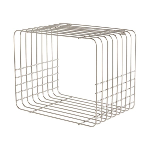Fényes ezüstszínű többszintes fém fali polc 38 cm Wire – Mette Ditmer Denmark