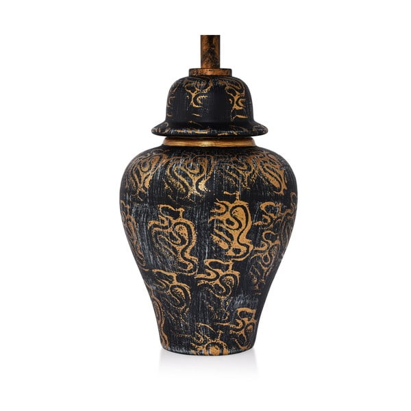 Fekete asztali lámpa textil búrával (magasság 54 cm) Derin – Opviq lights-image-3