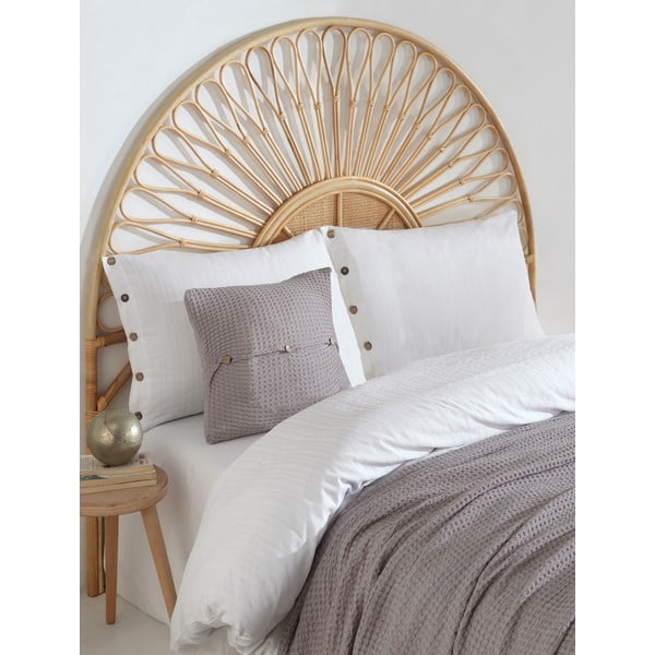 Fehér egyszemélyes renforcé pamut ágyneműhuzat 140x200 cm Como Striped – Mila Home Luxury-image-2