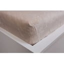 Krémszínű gumis mikroflanel lepedő 180x200 cm Basic – Jerry Fabrics