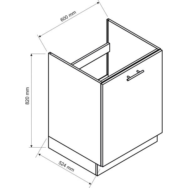 Alsó konyhaszekrény (szélesség 60 cm) Kai – STOLKAR-image-2