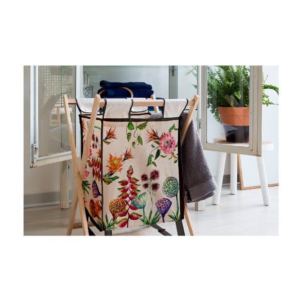 Flores Salvajes borovi fenyőfa szennyestartó kosár, 50 l - Madre Selva-image-1