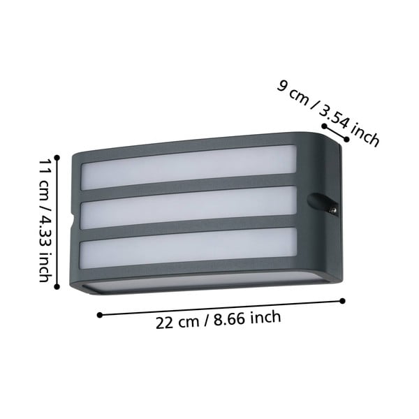 Fali kültéri lámpa (magasság 11 cm) CAMARDA – EGLO-image-2