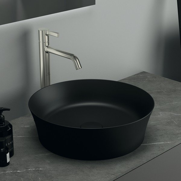 Matt fekete kerámia kerek mosdókagyló ø 40 cm Ipalyss – Ideal Standard-image-1