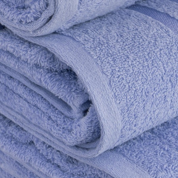 Kék frottír pamut fürdőlepedő 70x140 cm Simple – Casa Selección-image-3