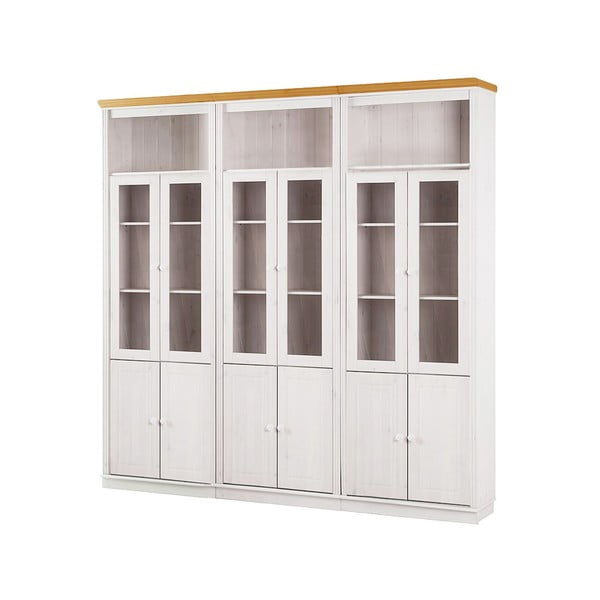 Fehér borovi fenyő tálalószekrény 518x223 cm Anita – Støraa-image-2