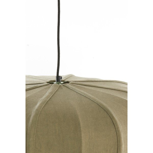 Zöld függőlámpa textil búrával Zubedo – Light & Living-image-3