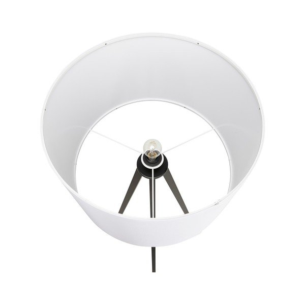Trivet állólámpa fekete szerkezettel és fehér búrával - Kokoon-image-1
