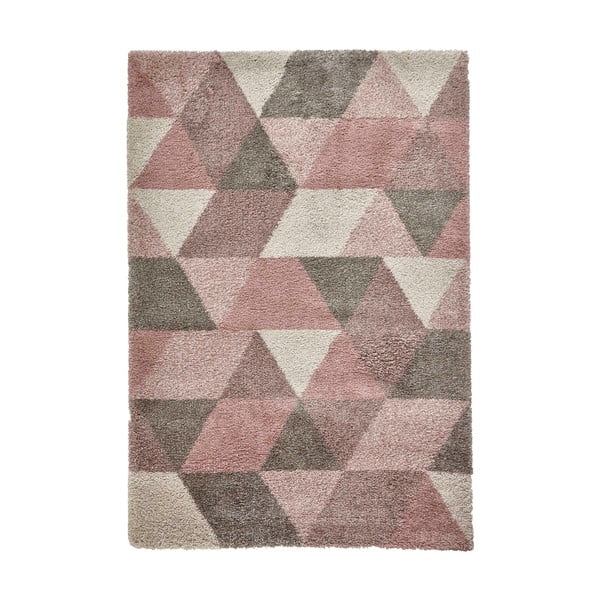 Royal Nomadic Angles krém-rózsaszín szőnyeg, 120 x 170 cm - Think Rugs