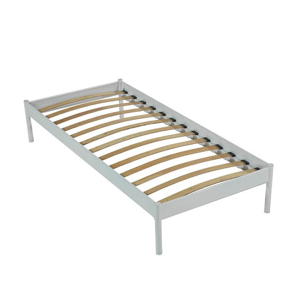 Fehér fém egyszemélyes ágy ágyráccsal 120x200 cm Hatkus – Kalune Design-image-4