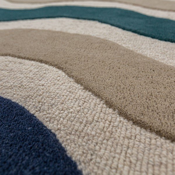 Kék kézi szövésű gyapjú futószőnyeg 80x300 cm Cascade Wool – Flair Rugs-image-4