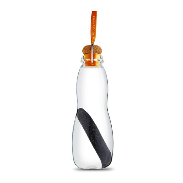 Pure narancssárga üveg binchotan szűrőpalack neoprén tokkal, 600 ml - Black + Blum