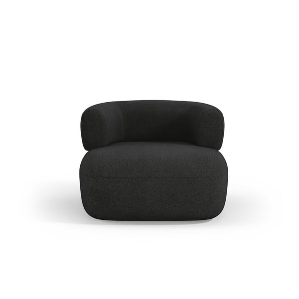 Fekete buklé fotel Jenny – Micadoni Home