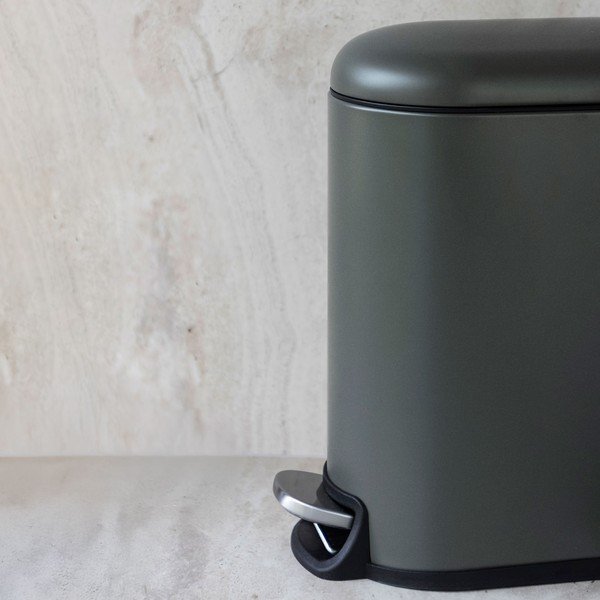 Sötétzöld fém pedálos szemetes 5 l Mini Walther – Mette Ditmer Denmark-image-1