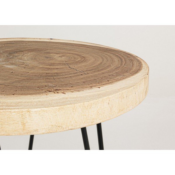 Munggur fa kerek tárolóasztal ø 56 cm Tuala – Bizzotto-image-2