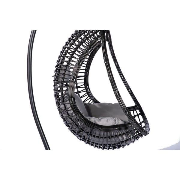 Tahiti sötétszürke műrattan függőfotel - Bonami Selection-image-3