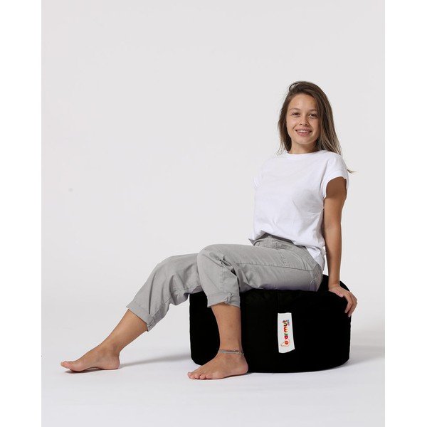 Fekete kerti puff Round – Floriane Garden-image-1