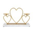 Aranyszínű-fehér gyertyatartó - Mauro Ferretti