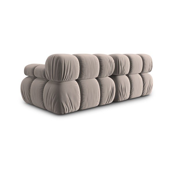 Világosbarna bársony moduláris kanapé 188 cm Bellis – Micadoni -image-4