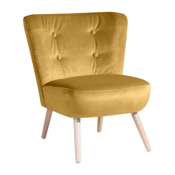 Neele Velvet sárga fotel - Max Winzer