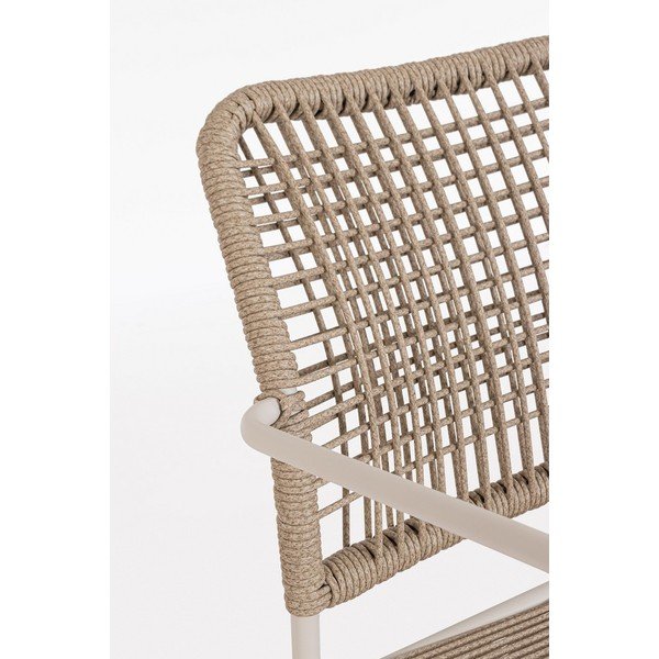 Bézs-natúr színű fém kerti szék Jable – Bizzotto-image-1