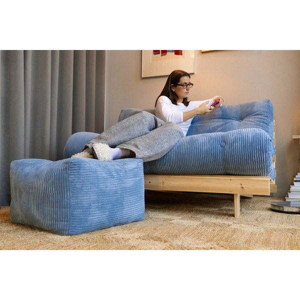 Sötétbarna kordbársony puff Buddy – Karup-image-3