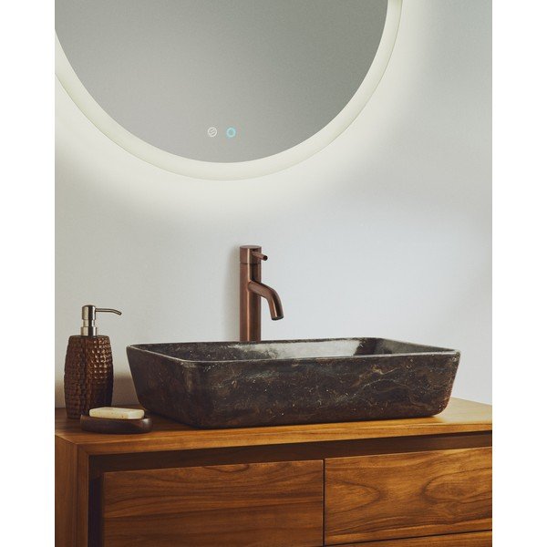 Szürke kő mosdókagyló 55x35 cm Darnen – Kave Home-image-1