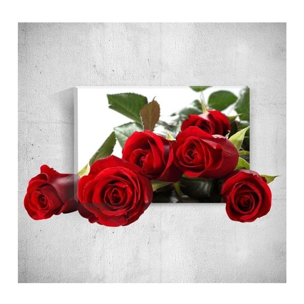 Red Roses 3D fali kép, 40 x 60 cm - Mosticx