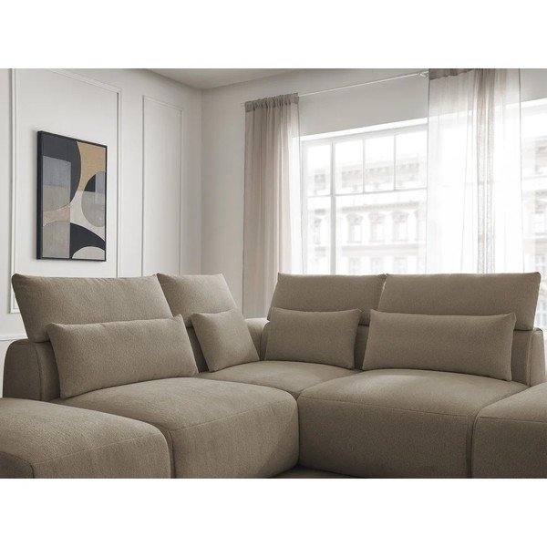Szürkésbarna állítható moduláris sarokkanapé Jana – Bobochic Paris-image-4