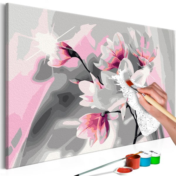 Magnolia DIY készlet, saját vászonkép festése, 60 x 40 cm - Artgeist