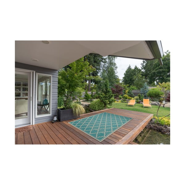 Intreccio Turquoise türkiz szőnyeg, 160 x 230 cm - Floorita-image-3