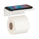 Fehér öntapadós fém WC-papír tartó polccal Desulo – Wenko