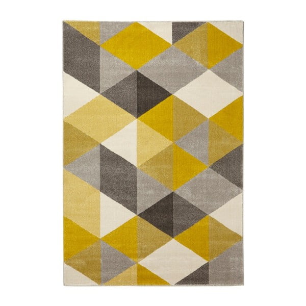 Muoto szőnyeg sárga részletekkel, 160 x 230 cm - Kokoon