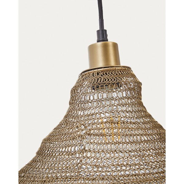 Aranyszínű függőlámpa fém búrával ø 48,5 cm Sarraco – Kave Home-image-3
