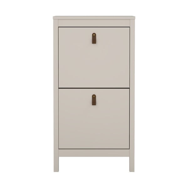 Szürkésbézs billenő ajtós cipőtartó Madrid – Tvilum