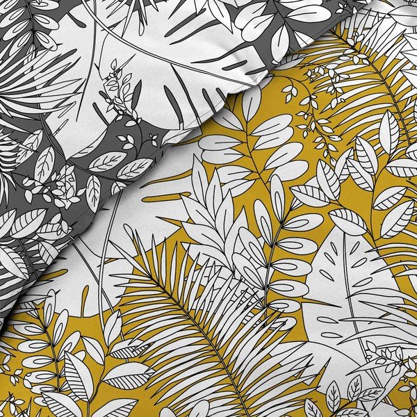 Sárga kétszemélyes-hosszabbított mikroszálas ágyneműhuzat 240x220 cm Calaos – douceur d'intérieur-image-4