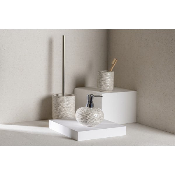 Krémszínű kerámia fogkefetartó pohár Pergole – Wenko-image-2