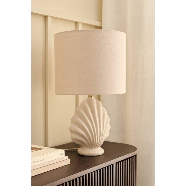Fehér-bézs poligyanta asztali lámpa (magasság 58 cm) Shelley – Ellos Home-image-2