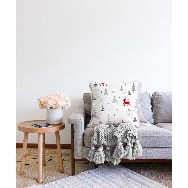 Nordic Christmas karácsonyi zsenília párnahuzat, 55 x 55 cm - Minimalist Cushion Covers-image-2