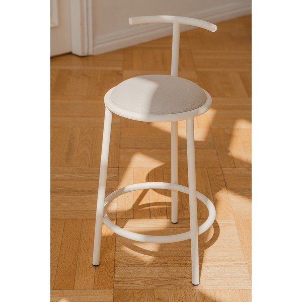 Bézs fém bárszék (ülésmagasság 68 cm) Hogo – noo.ma-image-1