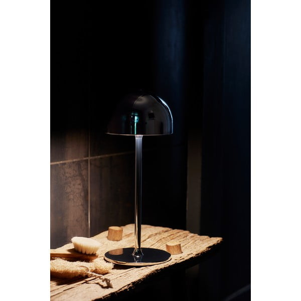 Sötétszürke LED asztali lámpa távirányítóval, fém búrával (magasság 30 cm) Tim – Sirius-image-3