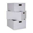 Világosszürke karton tárolódoboz szett 3 db-os Ture – Bigso Box of Sweden