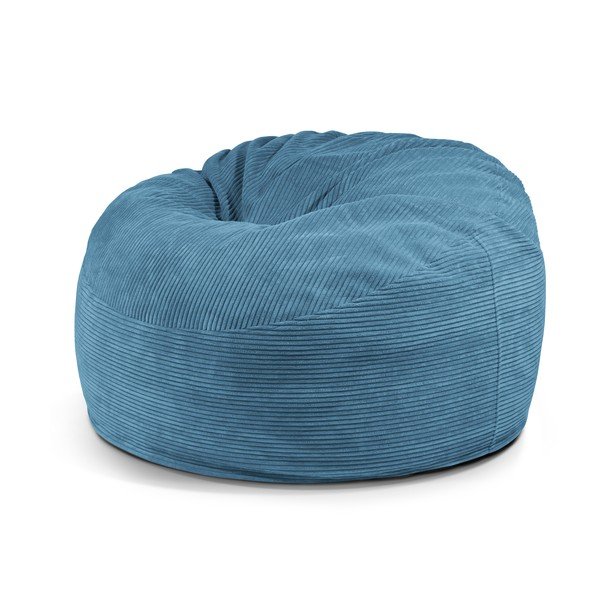 Kék kordbársony babzsákfotel Om 110 – SLOWDOWN