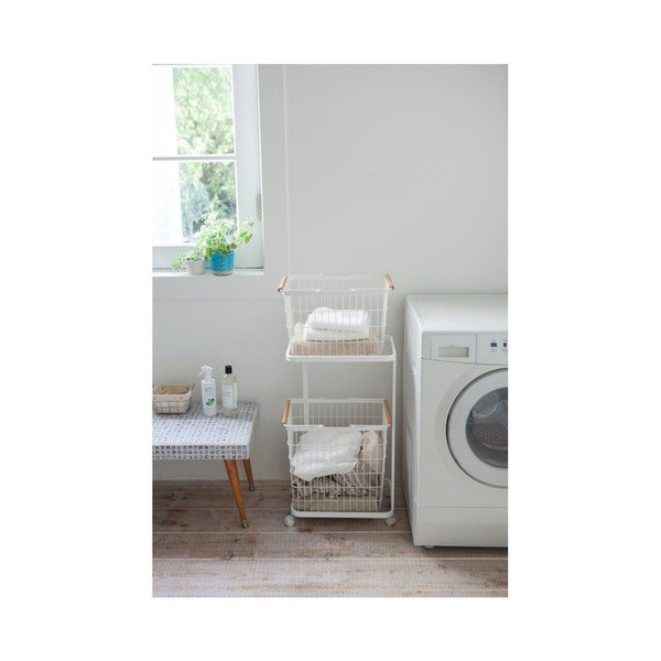 Tosca Laundry fehér állvány szennyestartó kosarakhoz - YAMAZAKI-image-2