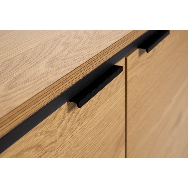 Natúr színű komód tölgyfa dekorral 104,5x80x45 cm Cesura – Unique Furniture-image-4