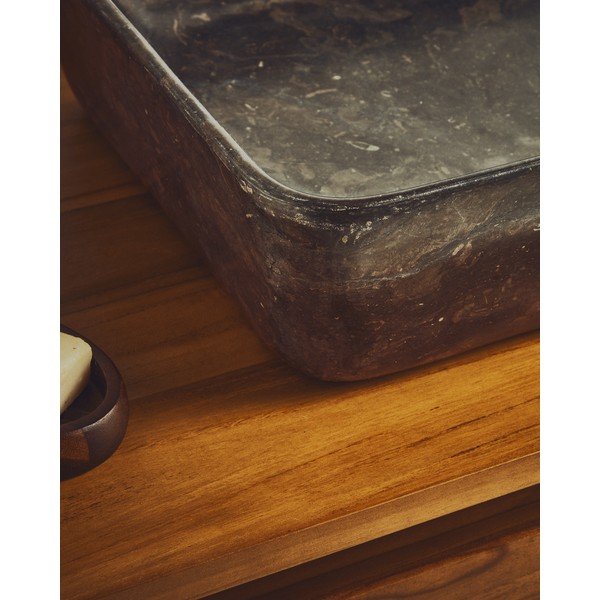 Szürke kő mosdókagyló 55x35 cm Darnen – Kave Home-image-2