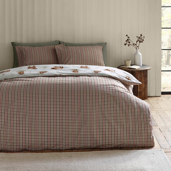 Barna-bézs egyszemélyes ágyneműhuzat 135x200 cm Angus Highland Cow – Catherine Lansfield-image-2